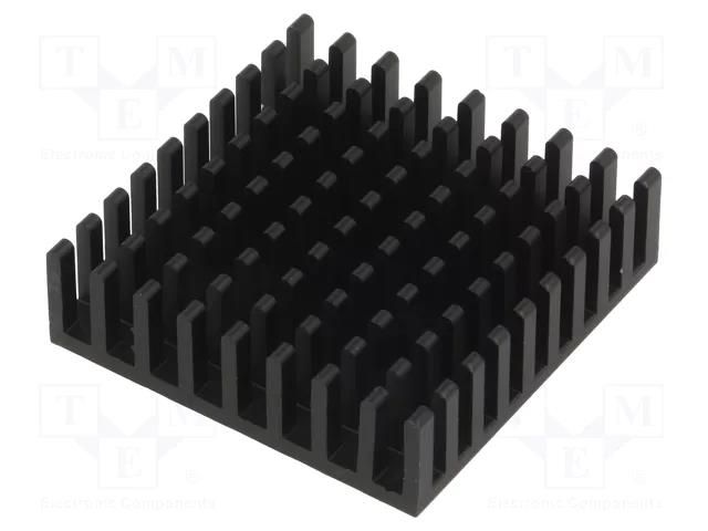 Heatsink: extruded; black; L: 35mm; W: 35mm; H: 10mm; aluminium FISCHER ELEKTRONIK ICKBGA35X35X10