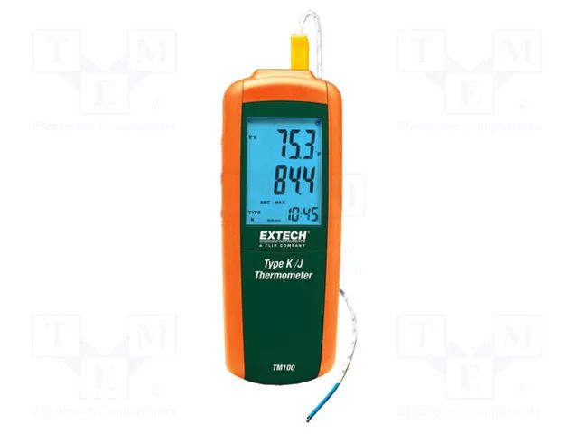 Meter: temperature; digital; LCD; Accur: ±(0.15%+1°C); -200÷1372°C EXTECH TM100