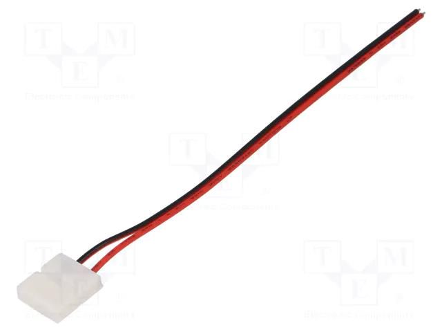 Connector: for LED stripes; for 10mm stripes; terminal; PIN: 2 LUCKYLIGHT 10MMXB-2