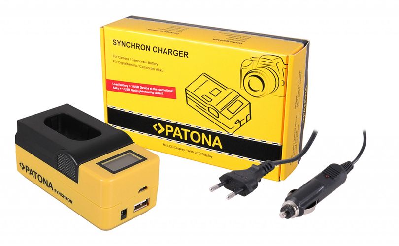 PATONA Synchron USB Charger f. Panasonic DMW-BLJ31 Lumix DC-S1 DC-S1R DC-S1H with LCD, PATONA 4687 4055655214803