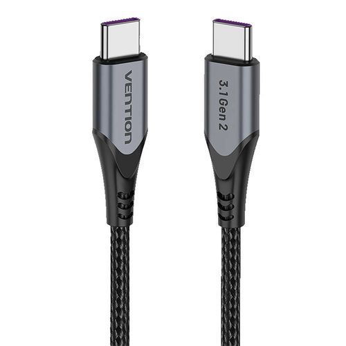USB-C to USB-C 100W Vention TAHHD 5A 0.5m USB 3.1 Gen2 4K cable (gray), Vention TAHHD