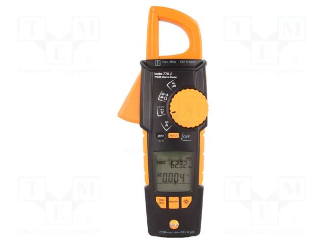 Meter: multifunction; digital,pincers type; I DC: 100mA÷400A TESTO TESTO770-2