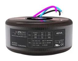 AUDIO TOROIDAL TRANSFORMER, 185VA, 5A VTX-146-0001-185
