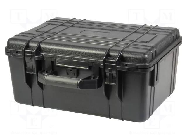 Case; tool case; black; ABS; 420x300x190mm; IP67 NEWBRAND NB-45-7-B