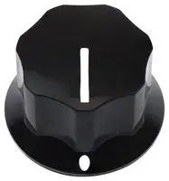 KNOB, SKIRTED SHAFT, ABS, 6.35MM ACCKPS2015NLR14