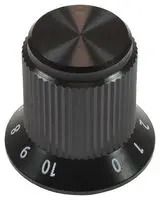 KNOB, SKIRTED SHAFT, ALUMINIUM, 6.35MM ACCKMS1316NGJ14