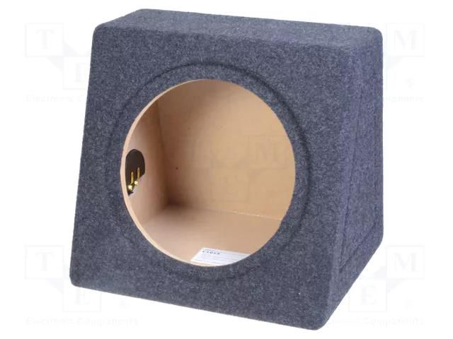 Car loudspeaker enclosure; MDF; black melange; textil; 250mm BASSER OB.MDF.02