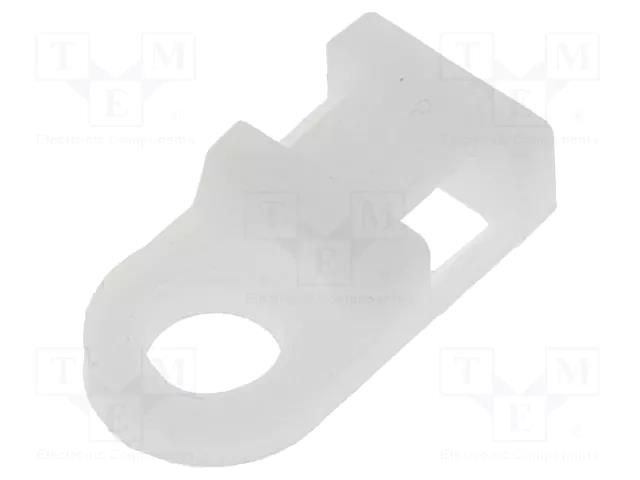 Holder; screw; polyamide; natural; A: 4.8mm; B: 9.5mm; C: 19.1mm HELUKABEL HELU-91043