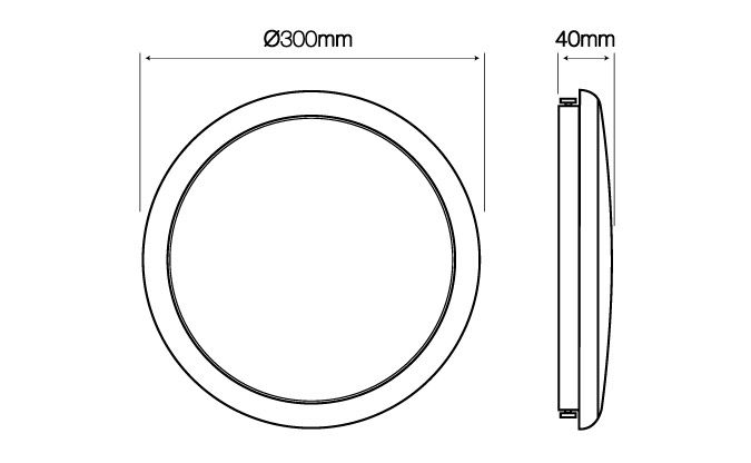 Ceiling luminaire, hermetic, vandalproof IK10, hermetic IP65, 220-240V 22W LUNAR 470591 5907777470591