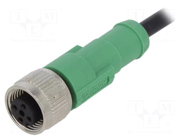 Cable: for sensors/automation; M12; PIN: 4; straight; 3m; plug; 4A PHOENIX CONTACT 1404407