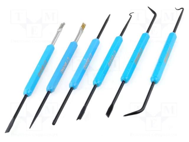 Kit: scrapers and brushes; 180mm; 6pcs. SOLDER PEAK TO-SA10