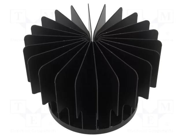 Heatsink: moulded; LED; black; H: 70mm; 1.35K/W; aluminium; anodized FISCHER ELEKTRONIK SK/LED/R/80/SA