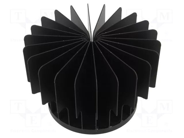 Heatsink: moulded; LED; black; H: 70mm; 1.35K/W; aluminium; anodized FISCHER ELEKTRONIK SK/LED/R/80/SA