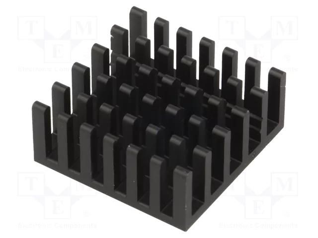 Heatsink: extruded; black; L: 23mm; W: 23mm; H: 10mm; aluminium FISCHER ELEKTRONIK ICKBGA23X23X10