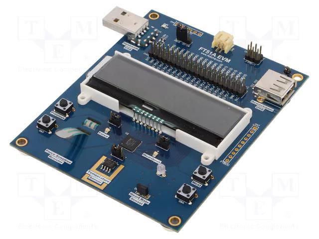 Dev.kit: FTDI; board with FT51AQ microcontroller BRIDGETEK FT51A-EVM