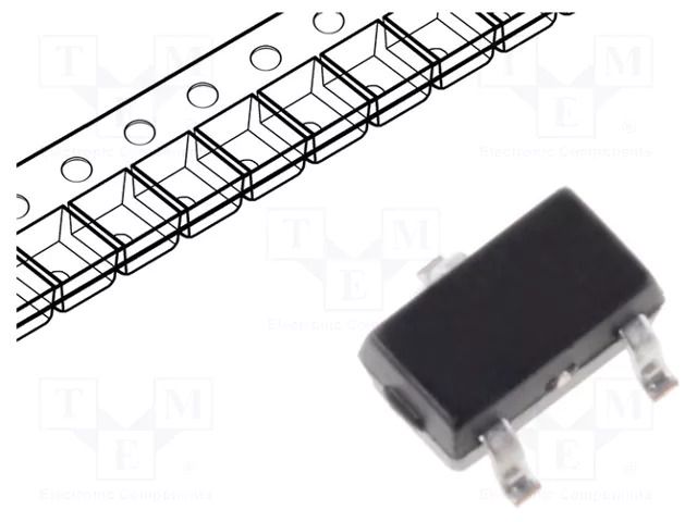 Diode: Schottky switching; SOT323; SMD; 70V; 70mA; reel,tape STMicroelectronics BAS70-05WFILM