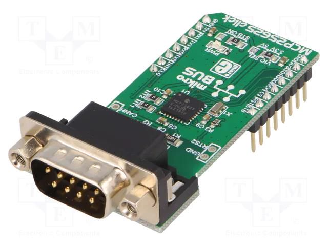 Click board; prototype board; Comp: MCP25625; transceiver MIKROE MIKROE-2228