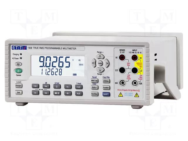 Benchtop multimeter; LCD; 5,5 digit,6 digits; True RMS AC AIM-TTI 1908