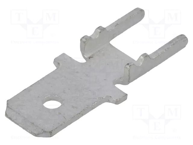 Terminal: flat; 4.8mm; 0.5mm; male; THT; brass; tinned; straight KEYSTONE KEYS4900