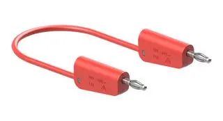 STACK 4MM BANANA PLUG-PLUG, RED, 19A, 1M 64.1030-10022