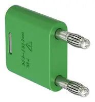 BANANA TEST CONN, PLUG, 32A, GREEN/CABLE 64.4010-25