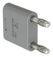 BANANA TEST CONN, PLUG, 32A, GREY, CABLE 64.4010-28