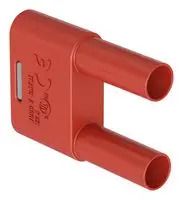 BANANA TEST CONN, PLUG, 32A, RED, CABLE 66.4012-22