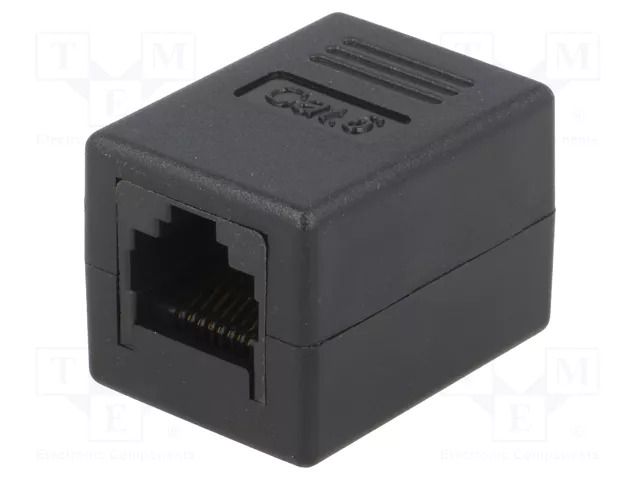 Coupler; socket; Cat: 6; unshielded; 8p8c; RJ45 socket x2; black LOGILINK LOG-NP0034A