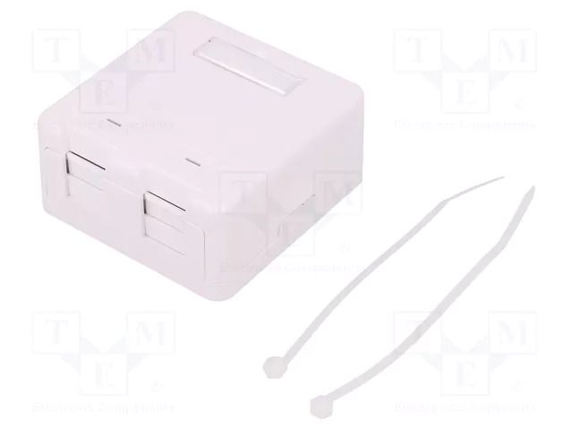 Case RJ45; socket; Keystone,unshielded; white; wall mount; female LOGILINK LOG-NK4032