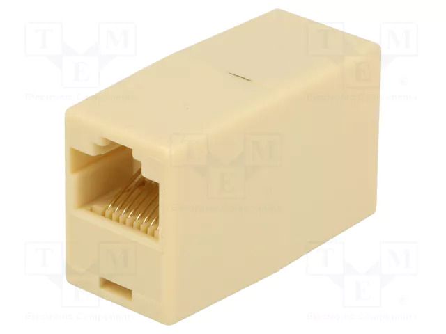 Coupler; socket; Cat: 5; unshielded; 8p8c; RJ45 socket x2; straight LOGILINK LOG-MP0031