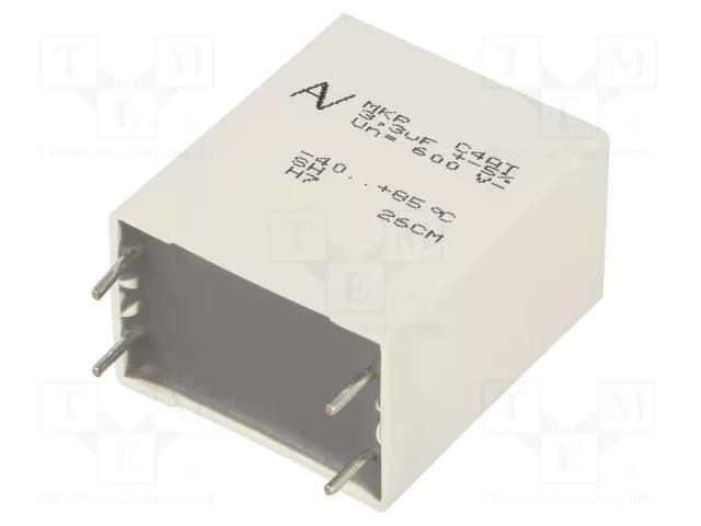 Capacitor: polypropylene; 3.3uF; THT; ESR: 2.4mΩ; C4AT; ±5%; 600VDC KEMET C4ATHBW4330A3GJ