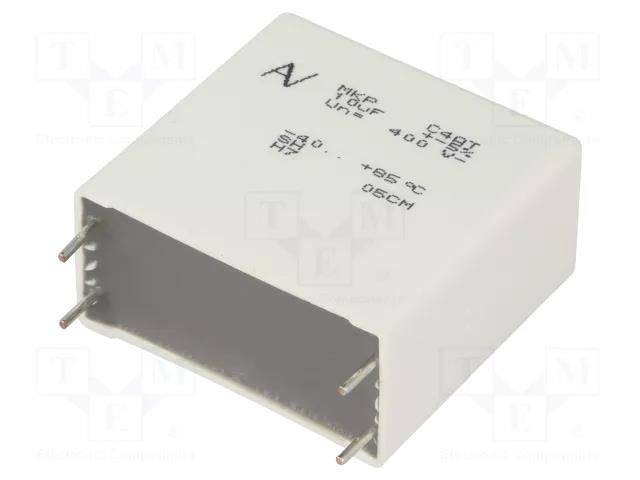 Capacitor: polypropylene; 10uF; THT; ESR: 2.2mΩ; C4AT; ±5%; 400VDC KEMET C4ATFBW5100A3FJ
