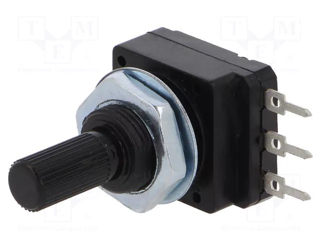 Potentiometer: shaft; single turn; 4.7kΩ; 60mW; PCB; 6mm; plastic SR PASSIVES 16PMI-4K7