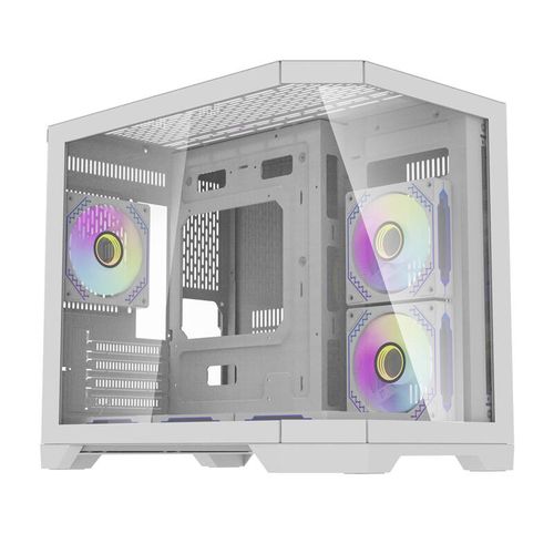 Darflash FT418 computer case + 6 aRGB fans (white), Darkflash FT418 White