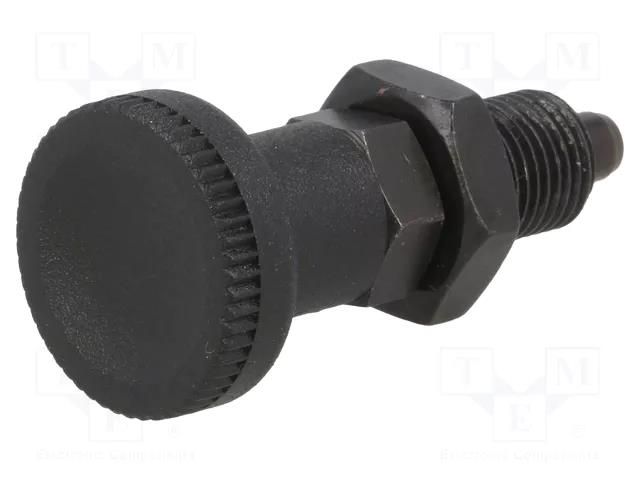 Indexing plungers; Thread: M10; Plating: black finish; 5mm; steel ELESA+GANTER GN617-5-AK