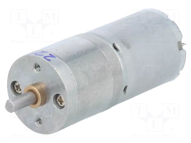 Motor: DC; with gearbox; LP; 12VDC; 1.1A; Shaft: D spring; 23rpm POLOLU POLOLU-3257