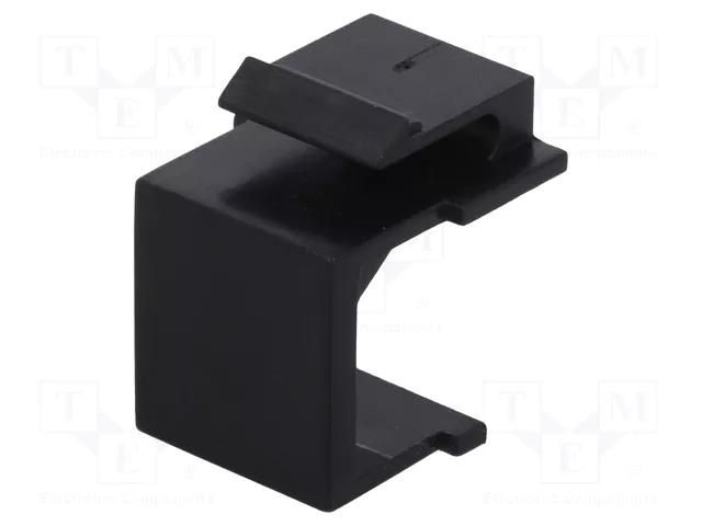 Protection cap; black; for panel mounting,snap fastener LOGILINK LOG-NK0091