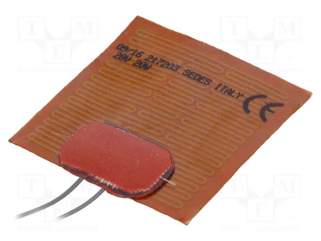 Heating mat; polyamide; 50x50mm; 28V; 20W; -20÷250°C; 2.5W/cm2 SEDES GROUP 541206400