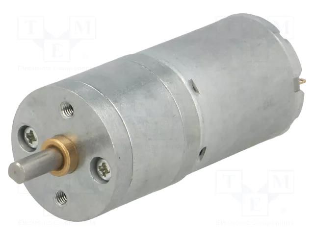 Motor: DC; with gearbox; HP; 12VDC; 5.6A; Shaft: D spring; 130rpm POLOLU POLOLU-3206
