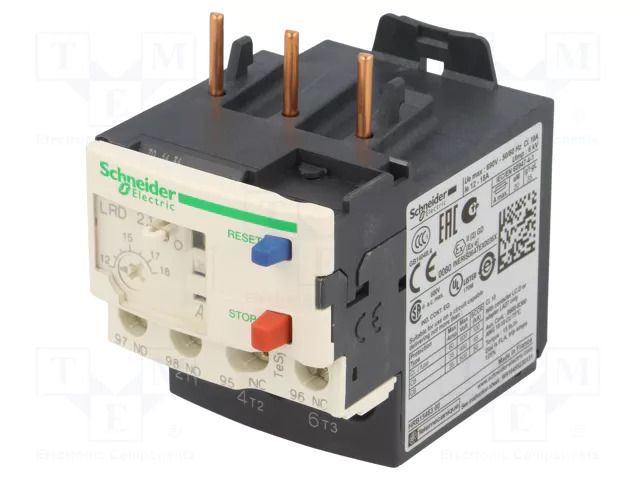 Thermal relay; Leads: screw terminals; 12÷18A; TeSys D SCHNEIDER ELECTRIC LRD21