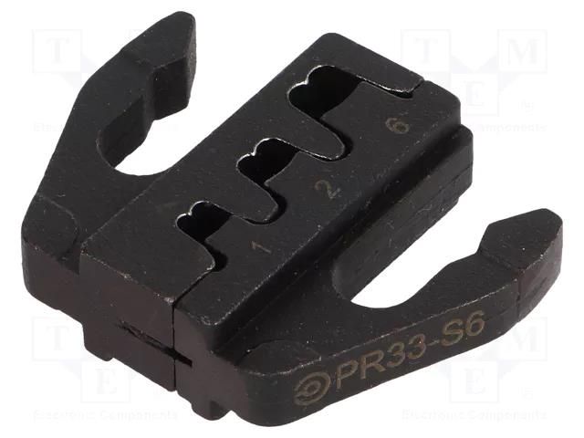 Crimping jaws; non-insulated terminals; 0.5÷6mm2; 20AWG÷10AWG ERKO ER-PR33S6
