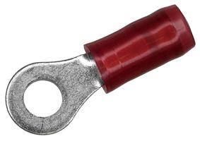 TERMINAL, RING TONGUE, #6, CRIMP, RED 2-36151-2