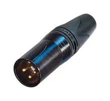 CONN, XLR AUDIO, PLUG, 3POS, CABLE NC3MXX-14-B-D
