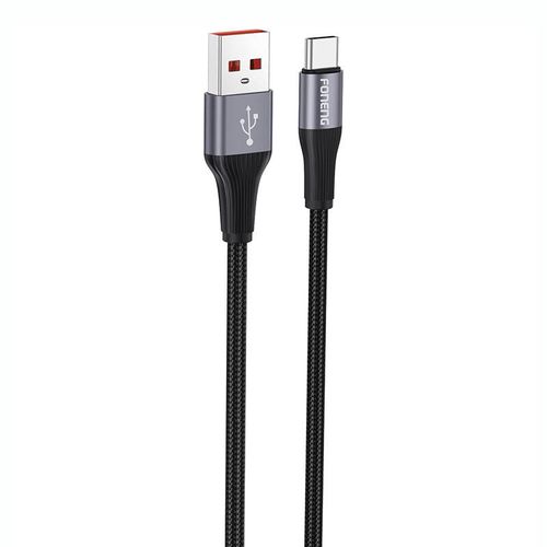 Foneng X112 USB-A to USB-C cable, 3A, 1m (black), Foneng X112 Type-C