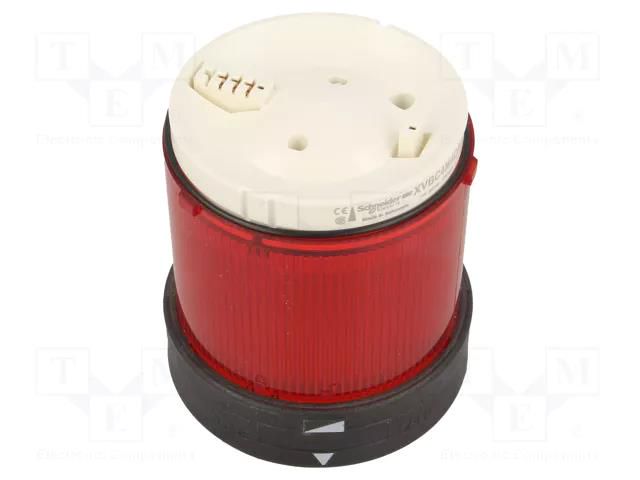 Module: light signaller; red; bulb BA15D; 48÷230VAC; IP65; Ø70mm SCHNEIDER ELECTRIC XVBC4M4