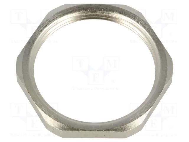 Nut; M40; brass; 46mm; Thread: metric; Pitch: 1.5; Plating: nickel BM GROUP BM2740