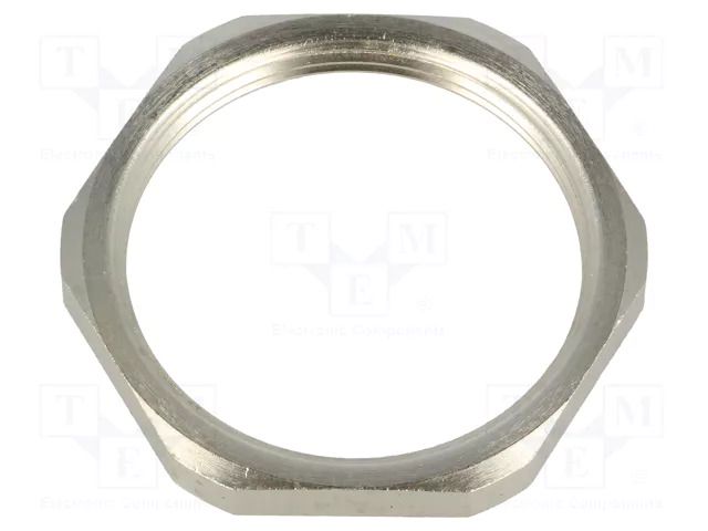 Nut; M40; brass; 46mm; Thread: metric; Pitch: 1.5; Plating: nickel BM GROUP BM2740