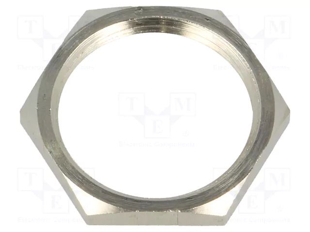 Nut; PG16; brass; 26mm; Thread: PG; Plating: nickel BM GROUP BM2700