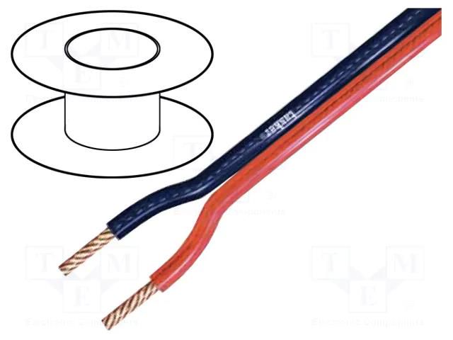 Wire: loudspeaker cable; 2x4mm2; stranded; OFC; unshielded; PVC TASKER TSK1005-4.00