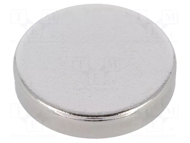 Magnet: permanent; neodymium; 28N; Ø: 15mm; H: 3mm ELESA+GANTER GN55.2-ND-15-3
